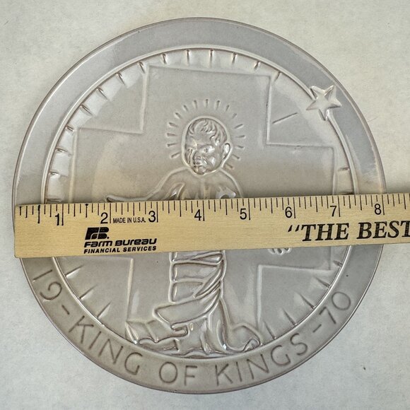 Vintage Frankoma 1970 John Frank King Of Kings Jesus Christmas Collector Plate - Picture 5 of 5
